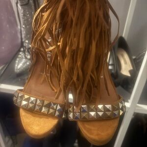 Jeffrey Campbell Tan Studded Sandals